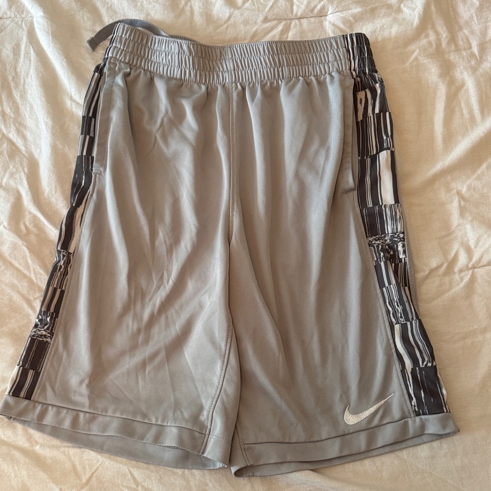 Nike Light Gray Shorts‎ with Black Stripes